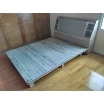 5尺X6.2尺梧桐色全聯床組(不含床墊)