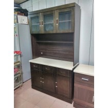 4尺X7尺石面胡桃餐盤櫃